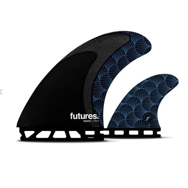 surfboard footstraps for expert wave control-Futures Rasta Twin + Trailer Fins