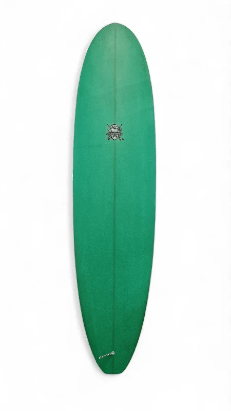 best surfboards for intermediate surfers-Bob Gnarly Surf 7'6 PU Mini Mal Surfboard Green