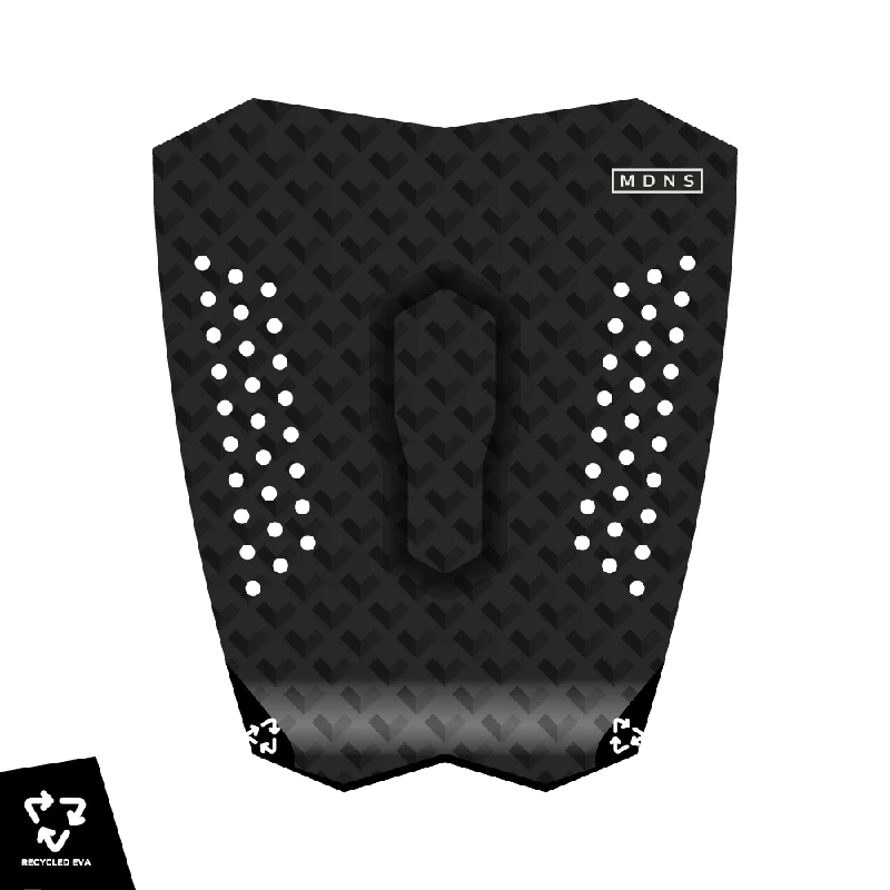 soft surfboard pads for relaxed surfing-RECYCLED SINGLE PAD ALL BLACK