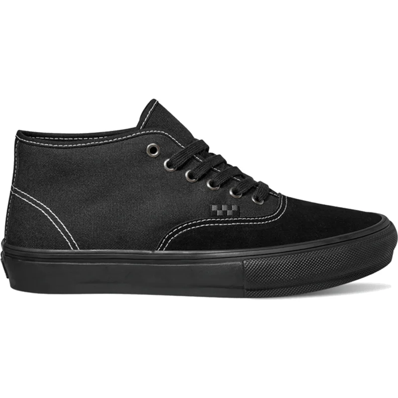 surfboards with minimal effort paddling-Vans Skate Authentic Mid Blackout