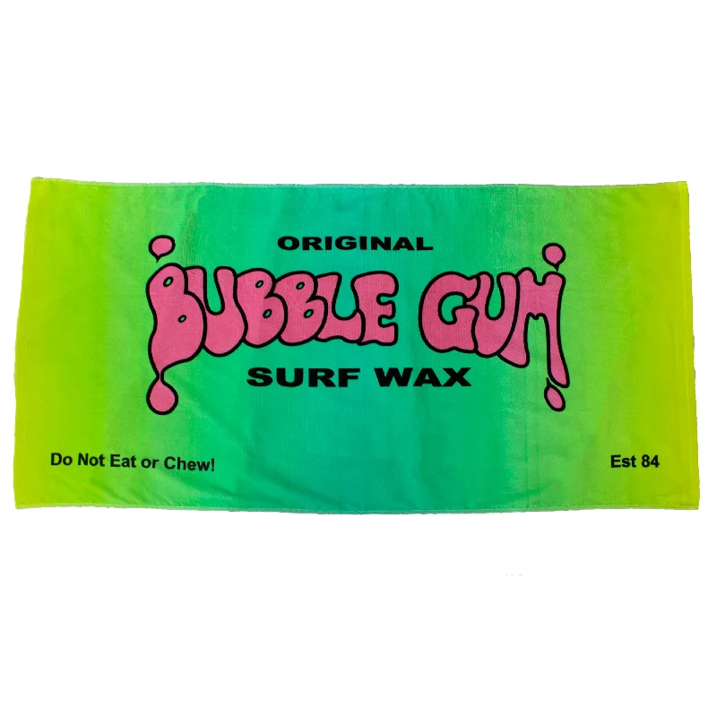 Bubble Gum Surf Wax Big Beach Towel Gradient Throwback