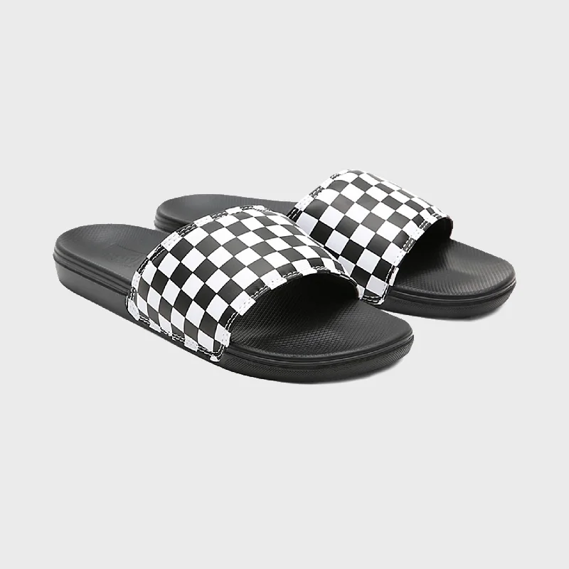 Vans La Costa Checkerboard Slide On Sandals - True White/Black