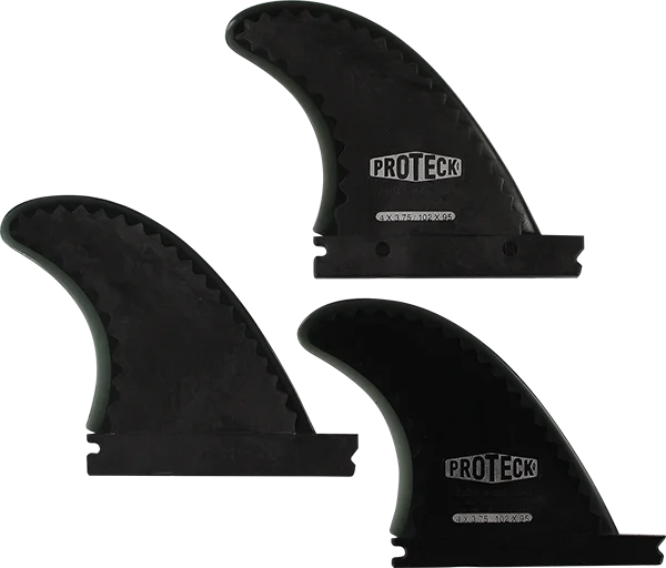 footstraps for wave riders-Proteck Perform Ffs Grom Thruster Set 4.0 Black Surfboard FIN