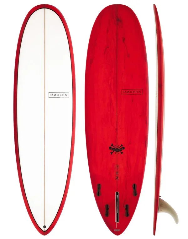 best surfboards for all-around use-Modern 7'0" Love Child Red Tint