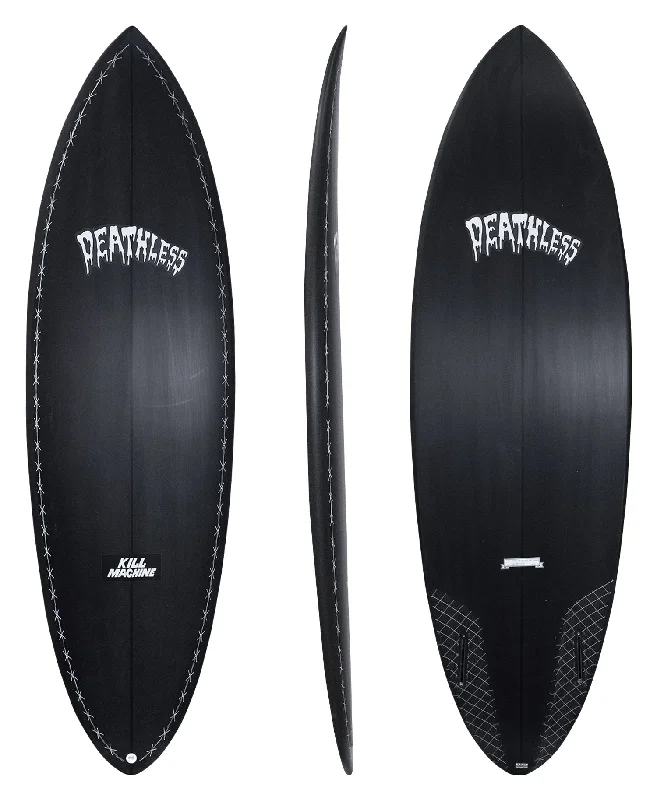 surfboard footstraps for better maneuver control-DEATHLESS 'KILL MACHINE' TWIN FIN