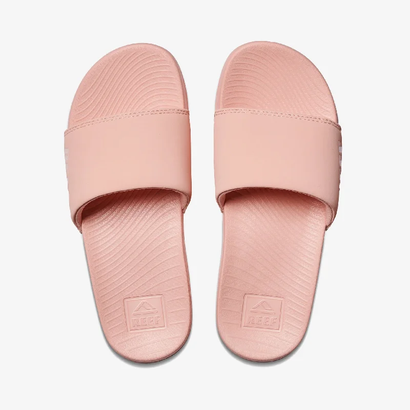 Reef Womens One Slide Sandals - Peach Parfait