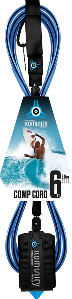 Komunity Project 6' Comp Surfboard Leash 6mm -  Blue