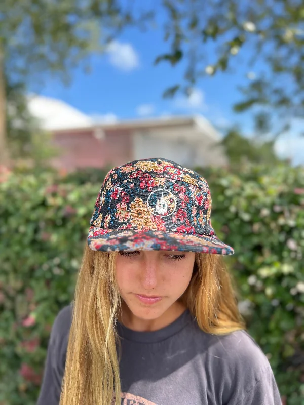 surfboards with wide noses for better balance-WBZ Jacquard Hat - Floral Black