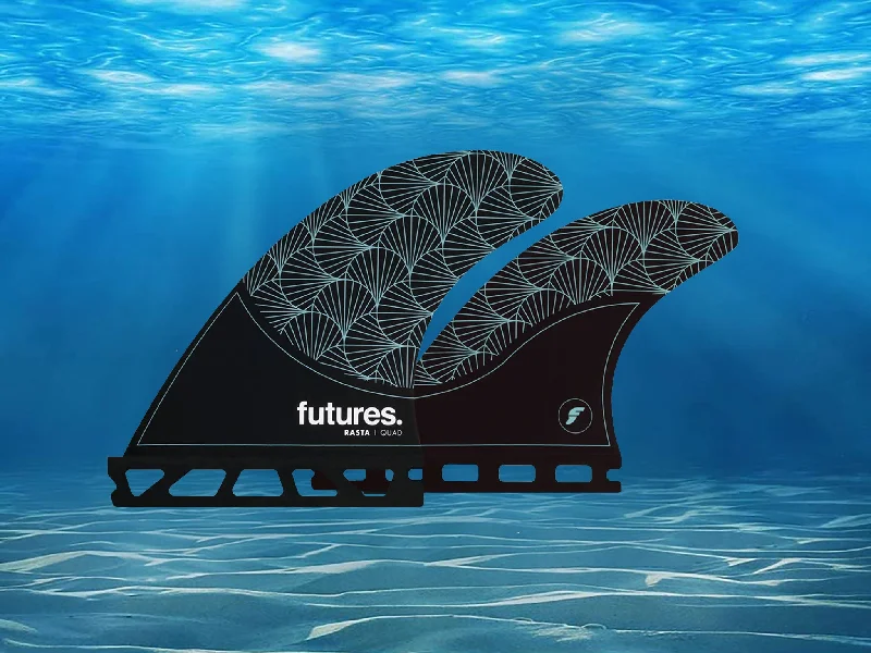 footstraps for more aggressive surfing-Futures Rasta Honeycomb Quad