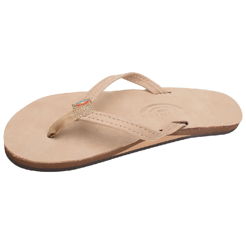 Rainbow Sandals Womens Premier/Classic Leather Single Layer With Arch Narrow Strap - Sierra Brown