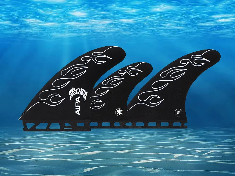 footstraps for enhanced foot-to-board connection-Futures AIPA x Mayhem 5-Fin Set