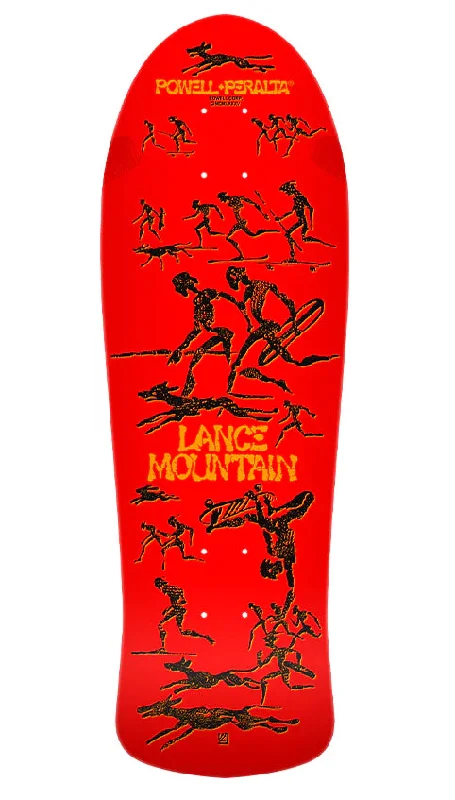 surfboards for advanced surf maneuvers-Powell BB Mountain Reissue Deck - 9.90" Red