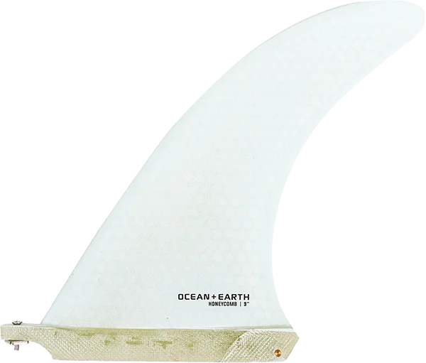 footstraps for maximum grip on the surfboard-O&E Honeycomb Single Fin 9" White Surfboard FIN