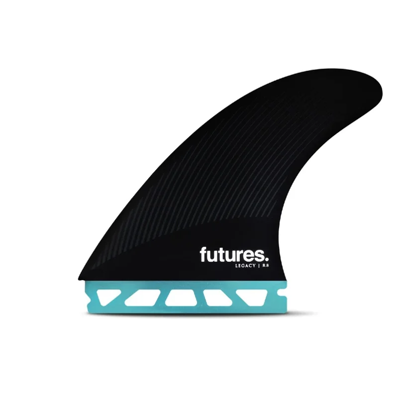 footstraps for smoother surfing experience-Futures R8 Thruster Legacy Series Fins