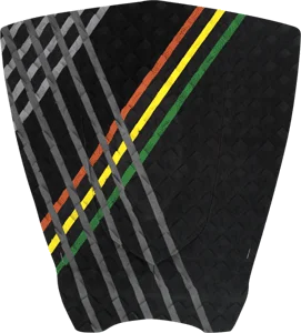 Stay Covered Rutherford 3Pc Shortboard - Black/Rasta Traction