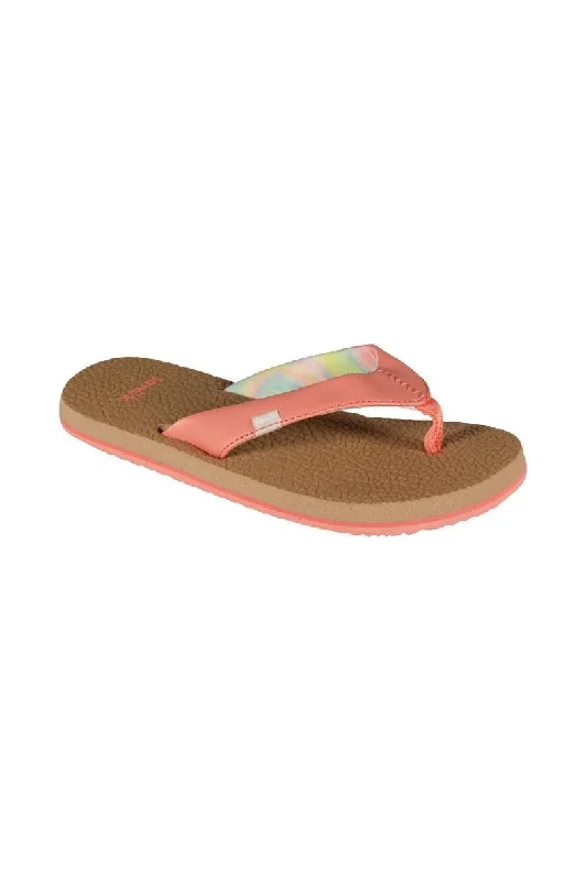 Sanuk Kids Yoga Mat Sandal - Coral