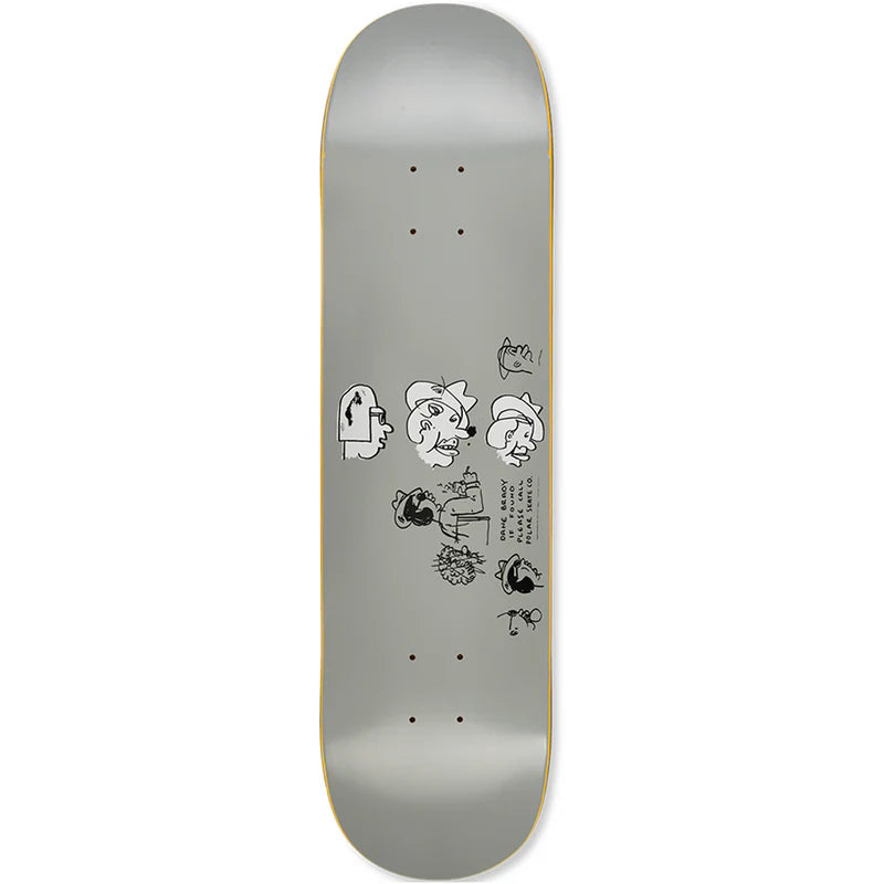 surfboards with enhanced grip for control-Polar Dane Brady Mia (Grey) 8.75 Deck