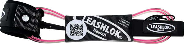 Leashlok Team Surfboard Leash 8' Pink