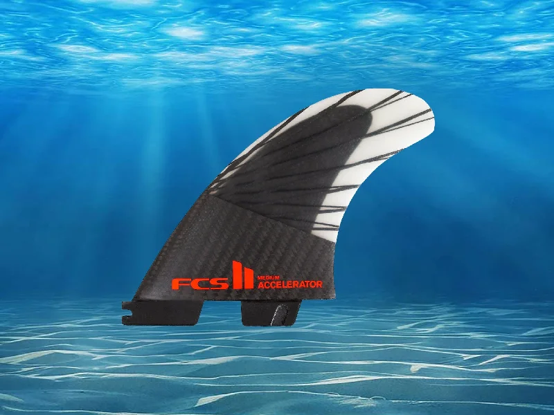 surfboard footstraps for more powerful maneuvers-FCS II Accelerator PC Carbon Tri Fins