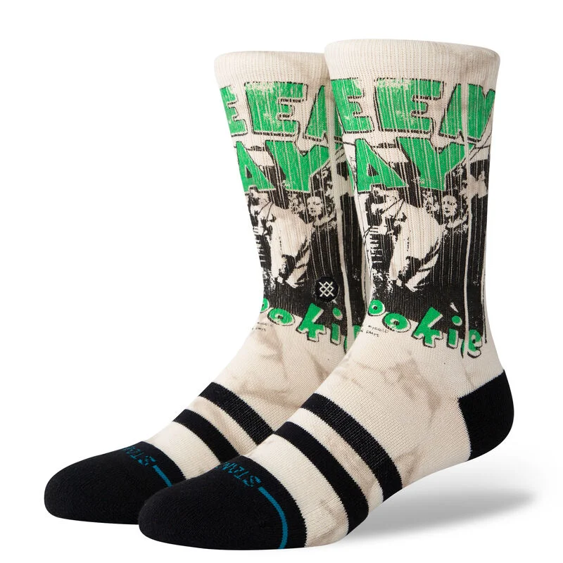 surfboards for expert-level carving-Stance Green Day 1994 Crew Socks Off White