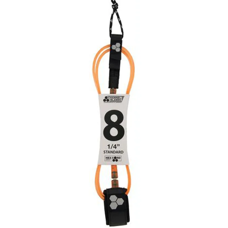 Leash - Channel Islands -  8 1/4" Hex Cord Standard Orange