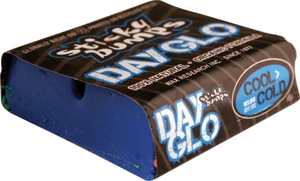 Sticky Bumps Day-Glo COOL/COLD Single Surf Wax -Blue