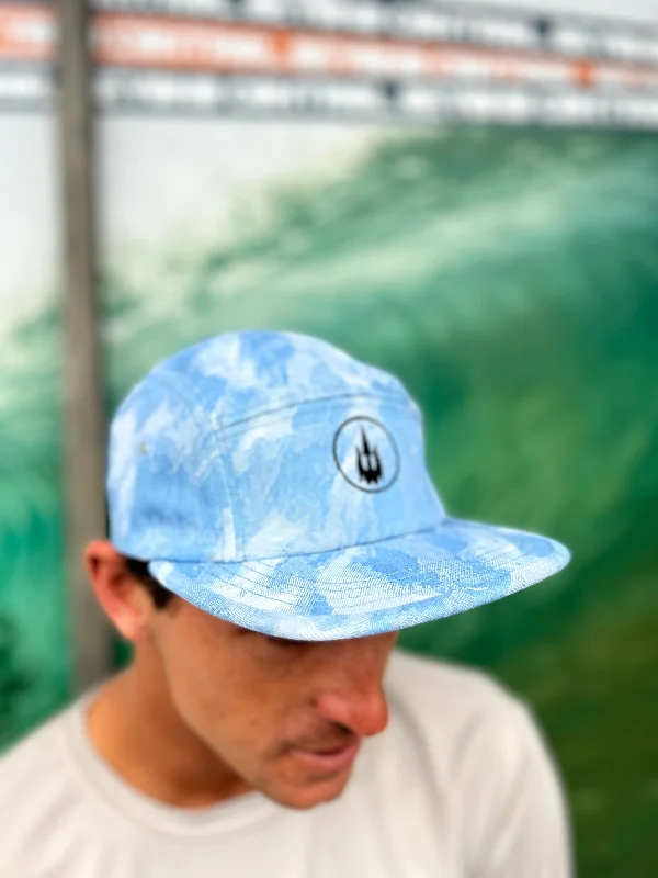 surfboards for easy wave take-off-WBZ Cloud Denim Camp Hat