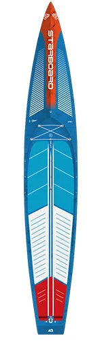 surfboards for professional wave riders-2024 STARBOARD SUP 14’0” x 27” GEN R BLUE CARBON SUP WITH CARRYING CASE