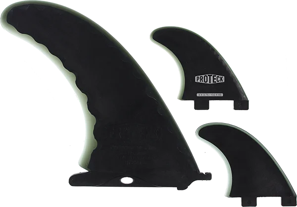 surfboard footstraps for aggressive turns-Proteck Perform Fcs Combo 9.0+4.0 Black Surfboard FIN