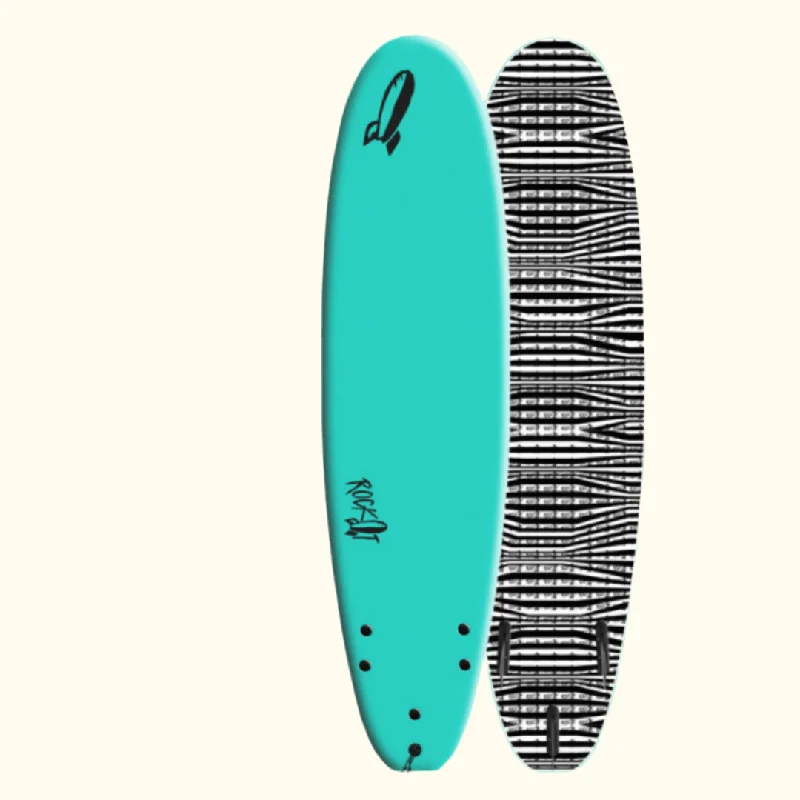 surfboards for deeper carves and maneuvers-7'0 Rock-It FunBoard - Teal