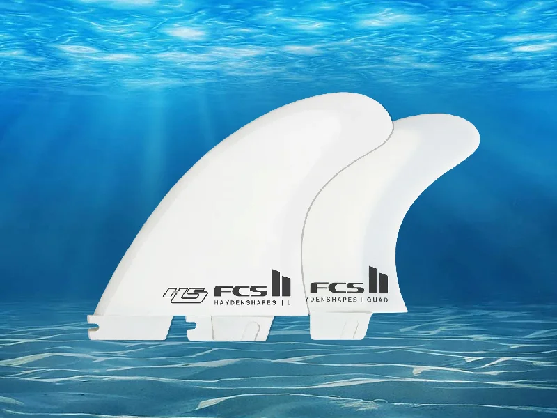 footstraps for perfect wave carving-FCS II Hayden Shapes Tri-Quad Fins