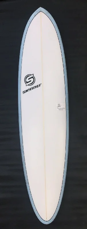 surfboard footstraps for better surfboard control-SOLD Skinner Surfboards 7'6 x 22" Funshape Poly 3 Futures Fins Acid Bottom - 56 Liter