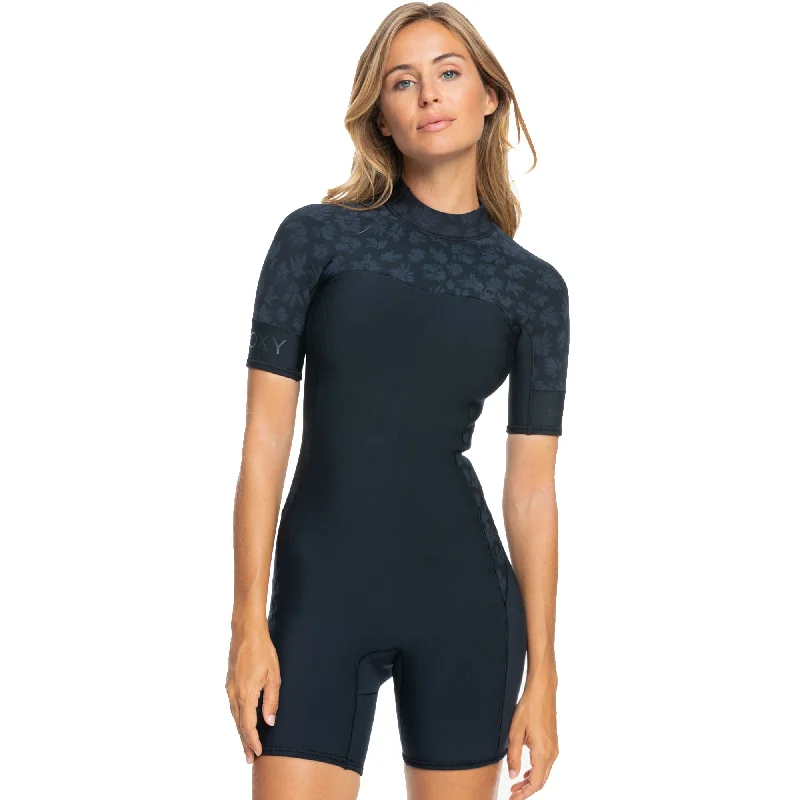 Roxy Swell Series 2mm Back Zip Women's Springsuit Wetsuit - Black