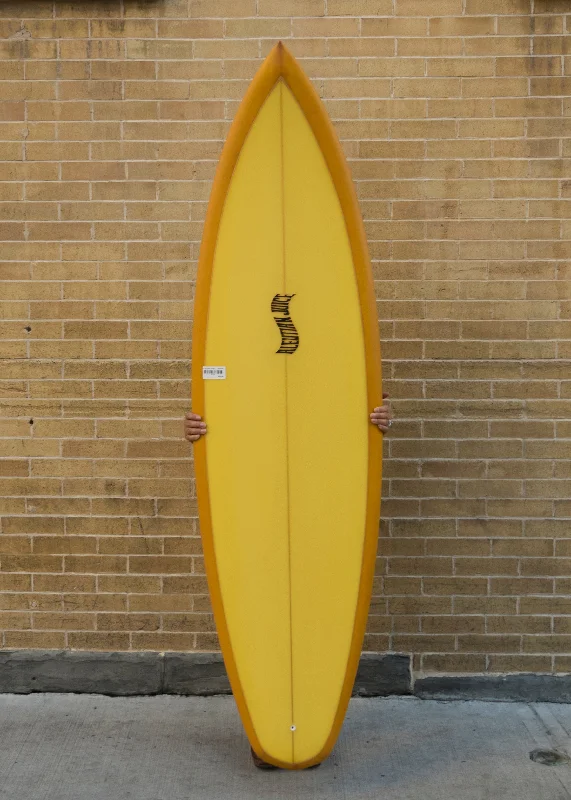 footstraps for enhanced grip and comfort-6'2" Dave Parmenter 70s Single Fin