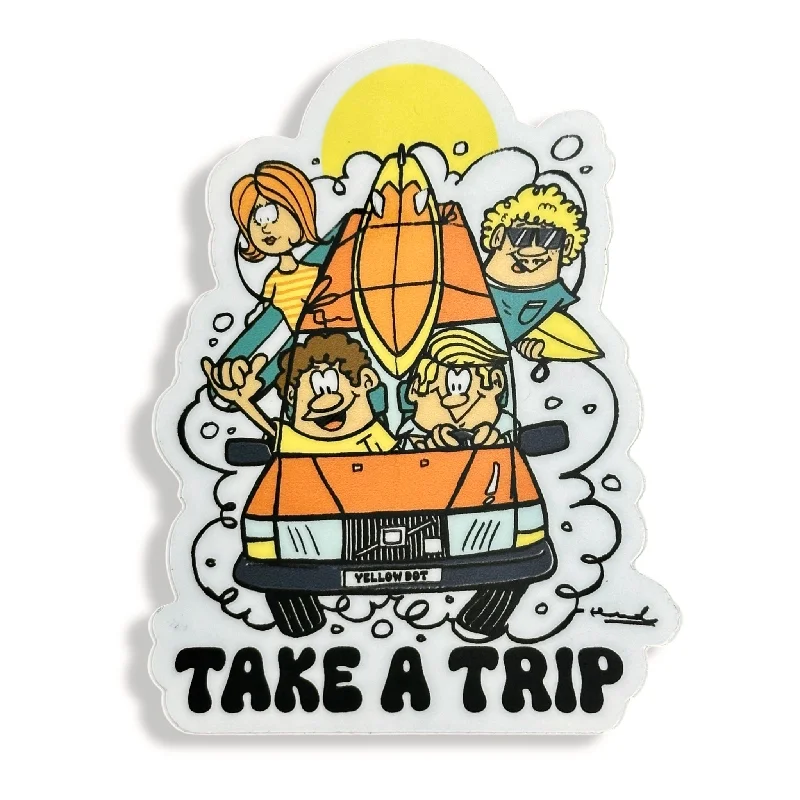 custom surfboards for unique designs-The Crew Take A Trip Sticker