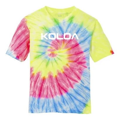 Neon Rainbow Tie-Dye / White logo