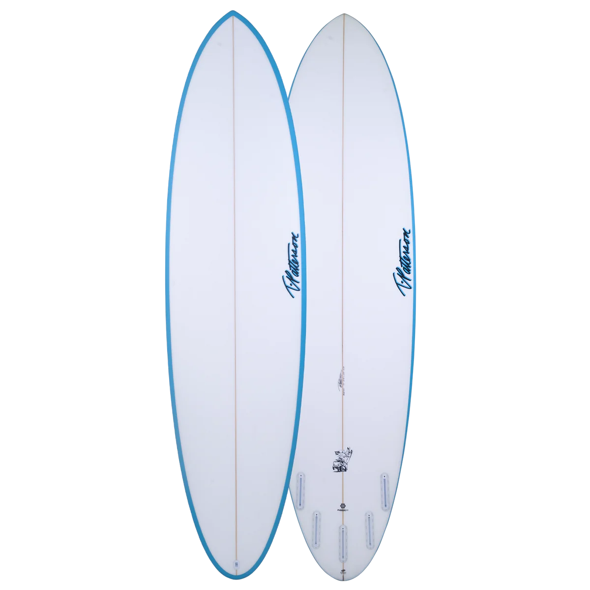 surfboard footstraps with reinforced stitching-T.Patterson Blue Fin - Fusion HD - Futures