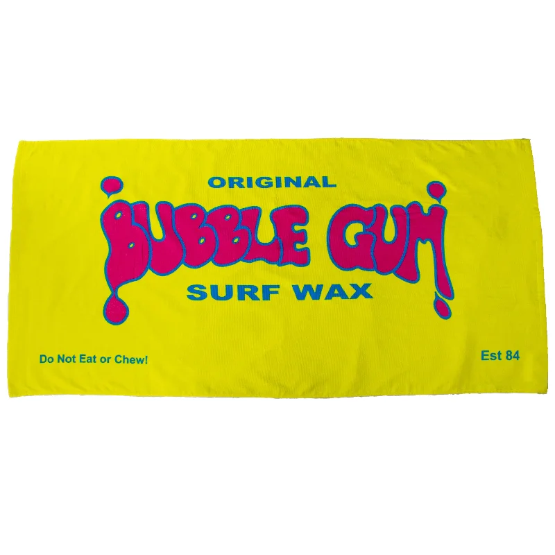 Bubble Gum Surf Wax Big Beach Towel Throwback