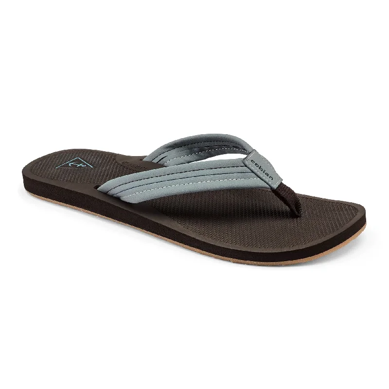 surfboards for deep water riding-Cobian Mens Anchor Blue Sandal