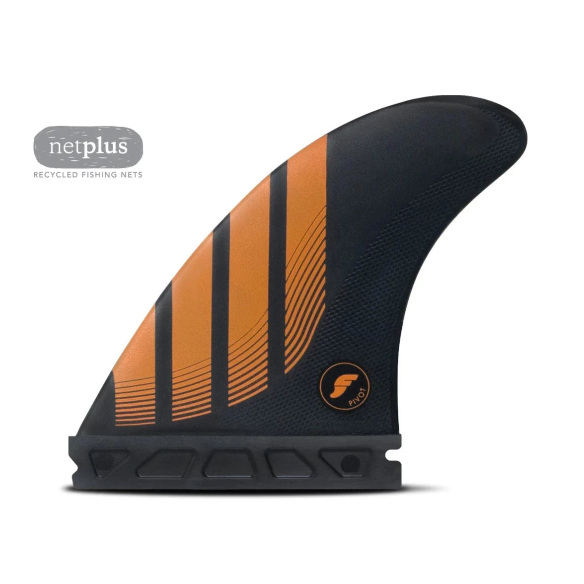 surfboard footstraps for easier transitions-Futures Alpha Series P6 Med Pivot Surfboard Fins - Black Org