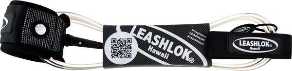 Leashlok Team Surfboard Leash 9' White