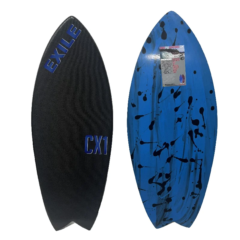 surfboards for relaxed cruising-Exile CX1 Blairacuda Med (Carbon/ Blue)