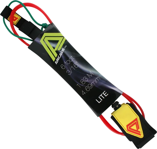 Arcade Lite 6' Surfboard Leash Rasta 4.69mm