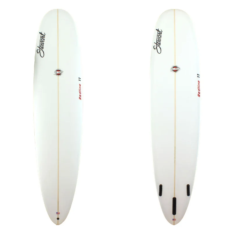 surfboards for easy flow on small waves-Stewart 9'0" Redline 11 Clear Poly