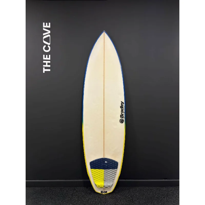 surfboard footstraps for long surf sessions-Pie 5'10" x 19 1/2" X  2 7/16" - 30.40L, 5x  FCS 2 Fin Boxes, PU [Low Average] - ID:896809