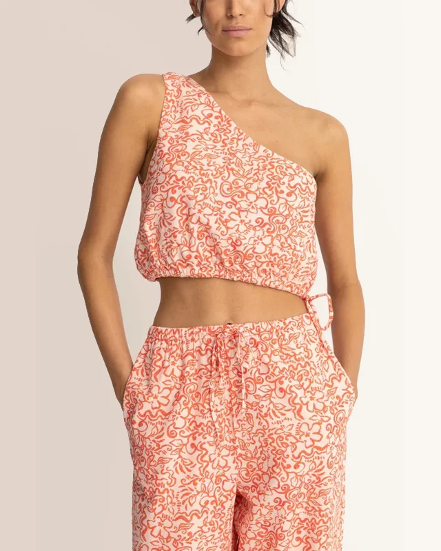 Islander Floral One Shoulder Top