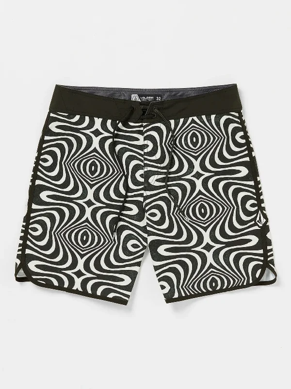 surfboards for power and flexibility in turns-Volcom Lido Print Scallop Mod 19" - White